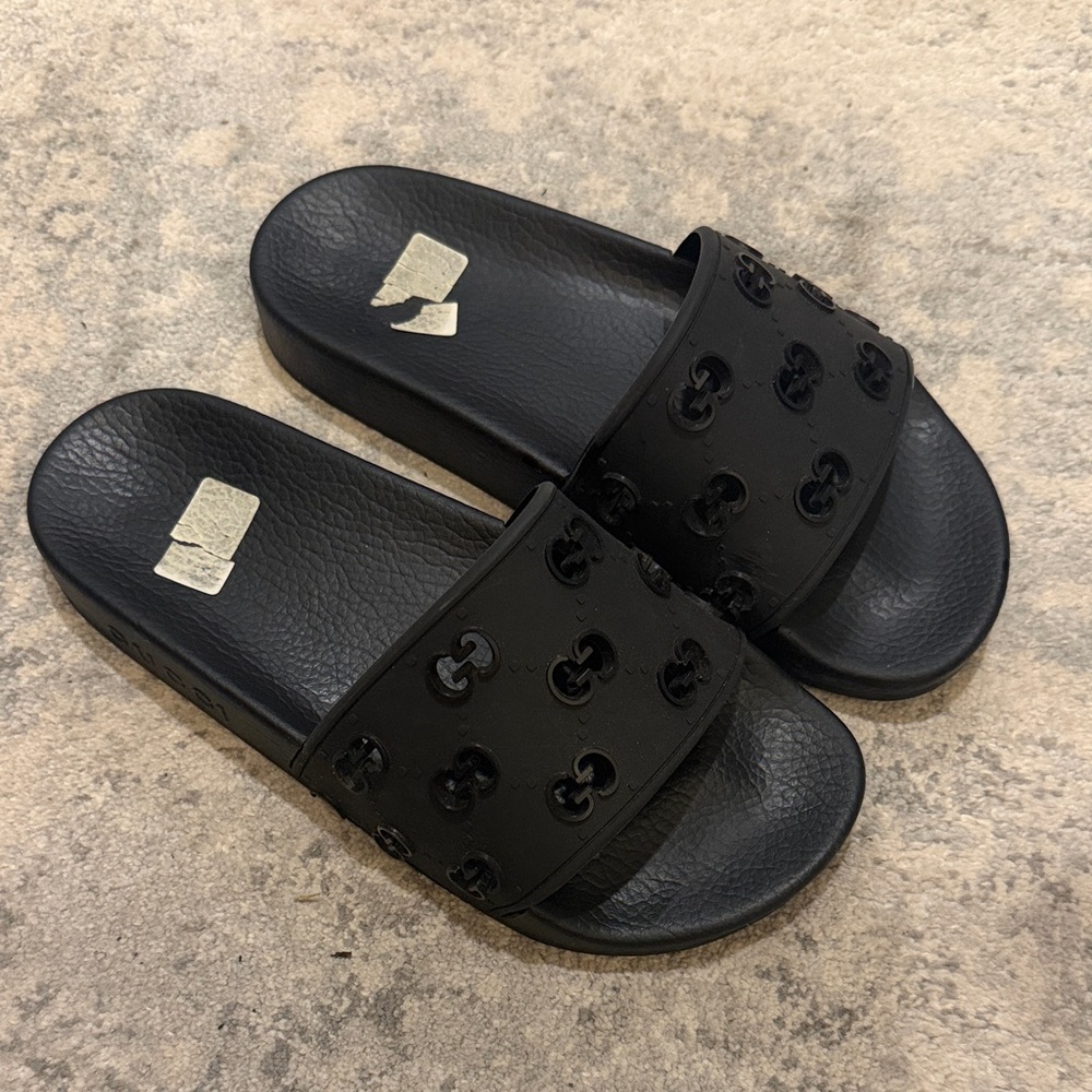 Black Gucci Slide Sandals